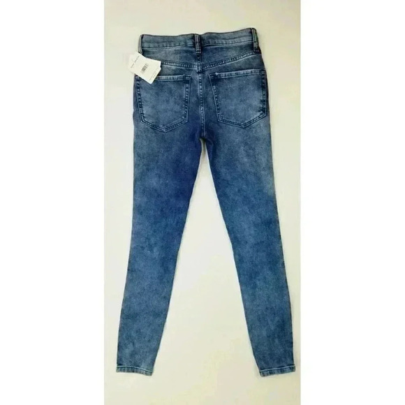Free People Denim - Free People 25X28 Factory Distressed Busted Knee Skinny Jeans 61855 16515125